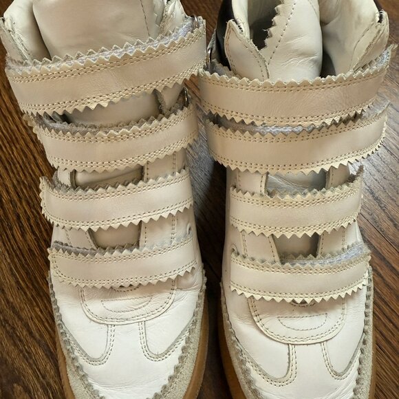 Isabel Marant White Wedge Sneakers Size EU 39 - Picture 2 of 11